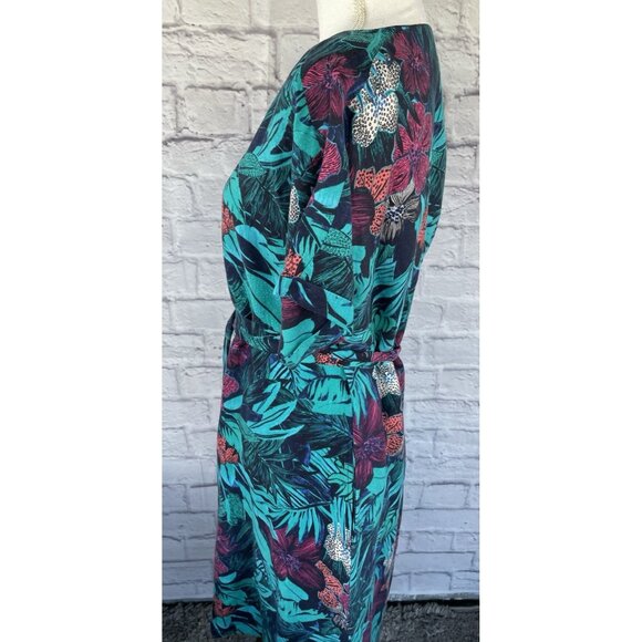 LOFT Petites Women's Dress Size Small Flowers 60% Linen Tropical Summer Pockets - Picture 10 of 15
